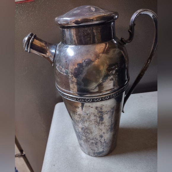 Antique Forbes Silver Co Carolina Rose Cocktail Shaker - Picture 2 of 6